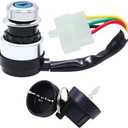 Amavoler 5 Wire 5 Pin Ignition Key Switch Replacement Fit for 50cc 70cc 90cc 110cc 125cc 150cc 200cc 250cc Go Kart Dune Buggy ATV.