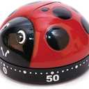 Kikkerland Ladybug Kitchen Timer, Red (KT21-A), 5.7 x 5.7 x 4.4 cm