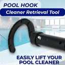 Ganador Robotic Pool Cleaner Retrieval Hook, Heavy-Duty for Corded and Cordless Robotic Cleaner Recovery, Standard Telescopic Pole Attachment, White, Manual Power Source