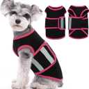 Allroaring Dog Anxiety Vest, Soft Dog Calming Shirt, Reflective Anti-Anxiety Vest Breathable Pet Anxiety Jacket Wrap for Fireworks, Thunderstorms, Separation, Travle, Vet Visits, Black M