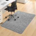 BesWin Office Chair Mat for Hard Floors, 36" x 48" Heavy Duty Desk Floor Mat for Hardwood and Tile Floors, Computer Chair Mat for Rolling Chair, Anti Slip Floor Protector Mat for Office Home, Grey