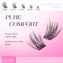 VEYESBEAUTY Lash Clusters Individual Eyelash Extensions Thin & Invisible Band DIY False Eyelashes for Self-application Newbie's Five-Second Series Wispy Lash Tray, Dreamy 8-16mm Mixed Length