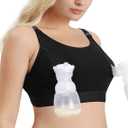 Momcozy Hands Free Pumping Bra, Adjustable Breast-Pumps Holding and Nursing Bra, Pumping & Nursing Bra in One M