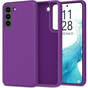 bemal for Samsung Galaxy S21 Case - Smooth Silky Liquid Silicone - Slim Fit Soft Microfiber Lining - Designed for Women and Girls - Shockproof Protective Phone Cover 6.2"- Purple