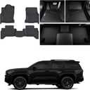 Front mats for 2025 2026 Toyota 4Runner 5-SeatAll Weather Protection TPE Rubber Floor Liners for Toyota 4Runner 2025 car mat Accessoriess Odorless Anti-Slip, 1st & 2nd Row