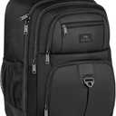 MATEIN Rolling Backpack with 4 Wheels, 17 inch Roller Travel Laptop Backpack for Women Men, Large Water Resistant Business Wheeled Bag, Airline Approved Carry on Luggage Suitcase Bag, Black