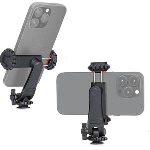 Zeadio Smartphone Tripod Mount Adapter, Cell Phone Tripod Holder Selfie Stick Monopod Adjustable Clamp