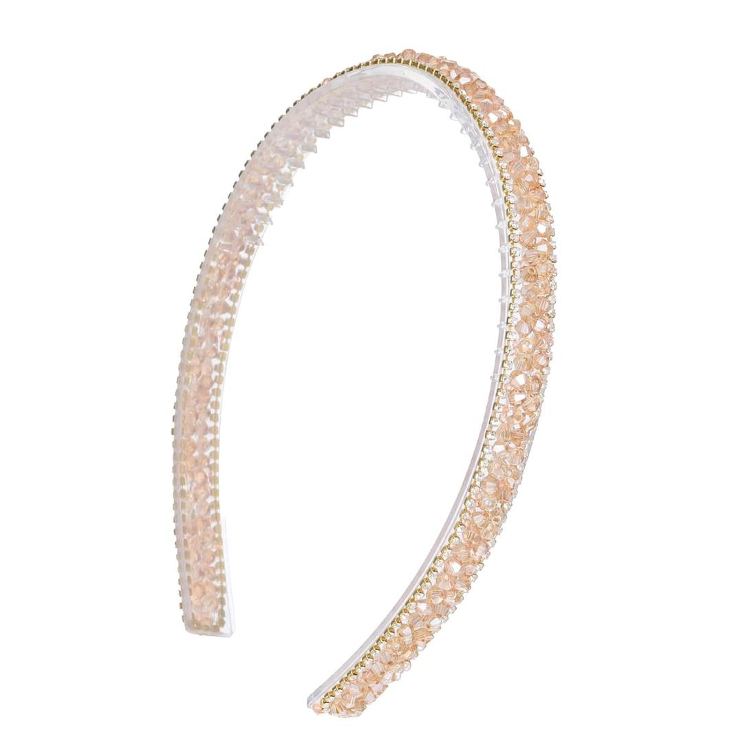 Gold Headbands for Women, Champagne Rhinestone Headband Sparkle Fancy Non Slip for Women Girls