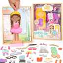Story Magic Wooden Dress-Up Doll by Horizon Group USA, Dress Up Magnetic Wood Double Sided Doll, Over 40 Outfit and Accessory Pieces, Creative Pretend Play, Perfect for Ages 4+