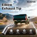 Exhaust Tip Universal 4 to 6 Inch Exhaust Elbow Pipe with Clamp Chrome Fits Car, Truck & Diesel, Pickup Truck