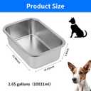 Ohtomber Stainless Steel Dog Bowl - 2.65 Gallons Metal Large Pet Dog Water & Food Bowl, Outdoor Feeder Water Trough Dish Plate for Cat, Big, Extra Large Breed