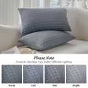 WARMDERN 100% Cotton Waffle Weave Euro Shams Pillow Covers, 2 Pack European Pillowcase 26" x 26" Bed Pillow Covers, Ultra Soft Bed Pillow Shams Cushion Covers for Stylish Home Decor(26 x 26in, Grey)