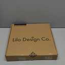 Round Coffee Table Tray - 13.2'' Farmhouse Wood Serving Tray with Metal Handles - Round Decorative Trays for Coffee Table - Wooden Circle Trays for Kitchen Counter