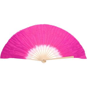 PATIKIL Belly Right Hand Silk Fan Veil 12inch, 1 Pack Short Folding Belly Dance for Women Dance Performance Sport, Rose