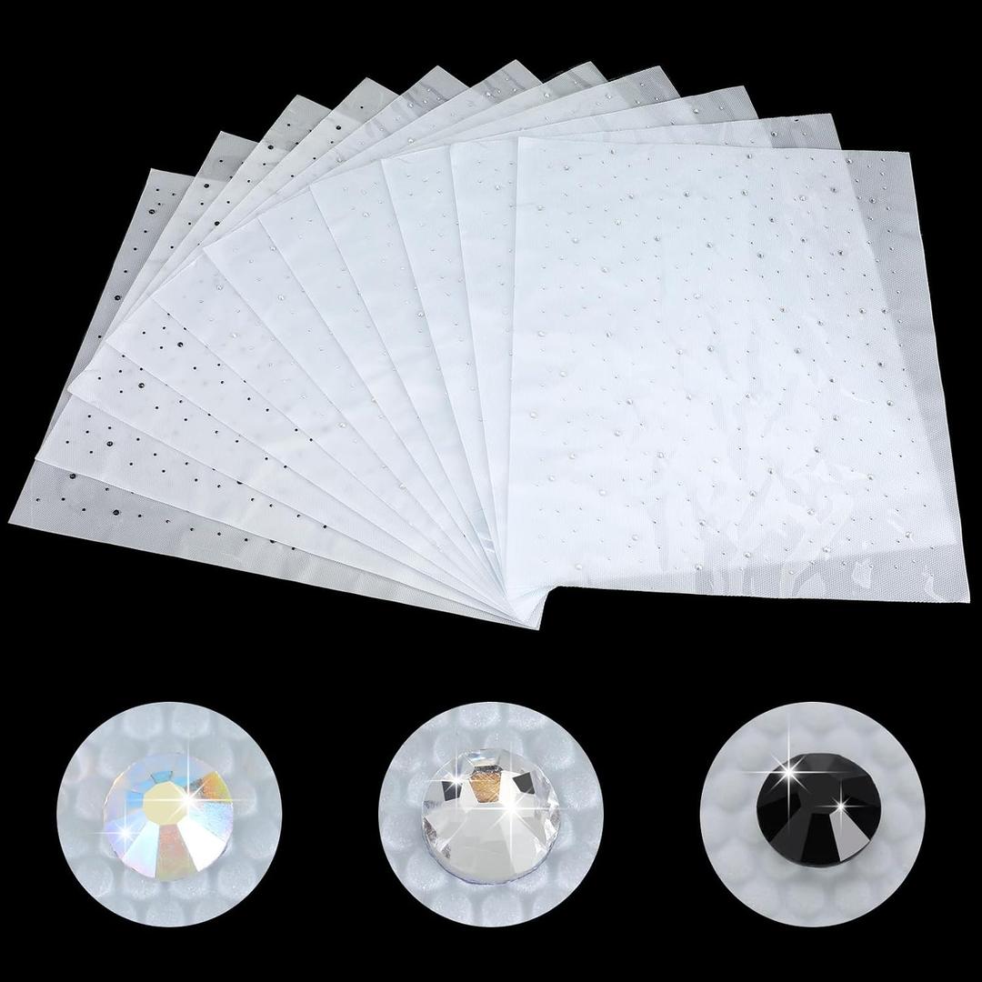15 Sheet Iron-on Hotfix Rhinestone Sheets Transfers for Clothing 3 Styles Heat Press Crystal Decals 2mm & 3.5mm Flat Round Rhinestones Patches for T-Shirt Clothing Embellishment