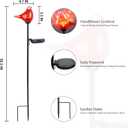 Bshine Solar Garden Decoration Outdoor Cardinal Lights, Hand Blown Glass Waterproof Solar Light Stake Red Cardinal Decorate Paths, Pathways, Lawns and Yards Art for Mom Gift, 2 Pack