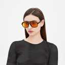 Retro Square Sunglasses, Multiple Colors, UV400 Protection (Black/Blue)