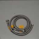 [2-Pack] PROCURU 24-Inch (2Ft) x 3/8" Comp x 1/2" FIP Faucet Hose Connector, Braided Stainless Steel Supply Line, Certified Safe (9SF24-2P)