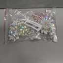 Handmade Shining Rhinestones lace Applique Patches Sewing Beads Sequins Stone Trim Accessories for Wedding Dress 1 Pair/Bag 11X4.3inches (Clear AB)