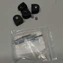 Alise Glass Shelf Bracket,4 Pcs Clamp Brackets Wall Clamps for 6-10mm Thick Shelves,SUS304 Stainless Steel Clip Brackets Holder Support for Walls,Wine Cabinet Board,Glass Display Case,Black