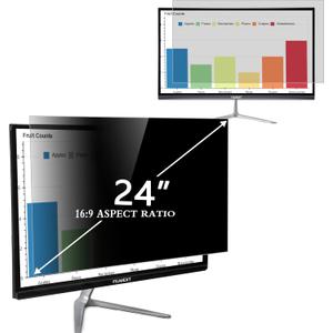Computer Privacy Screen Filter for 24 Inch Widescreen Monitor, Removable Anti-Spy Privacy Shield, Anti-Glare Blue Light Filter, Anti-Scratch Protector for Desktop Computer (16:9 Aspect Ratio)