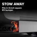 Camco RhinoFLEX 15-Ft RV Sewer Hose Kit - Features Clear Elbow Fitting w/Removable 4-in-1 Adapter - Connects to 3 Slip or 3/3.5/4 NPT Threaded Sewer Connection (39770)