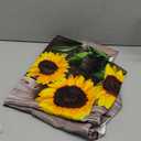 Sunflowers Wooden Board Kitchen Curtains Vintage Yellow Floral Window Curtains and Valances Set Office Dining Room Bedroom  27.5 x 24 inches *2