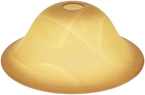 Retisee Amber Glass Lampshade Glass Lamp Shade Replacement Light Bulb Cover Chandelier Vanity Fitting Opening 1.65 Inch for Base E26 Socket