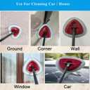 3PCS Mop Heads Replacement Compatible with OCedar EasyWring 1 Tank Rinseclean 2 Tank,Microfiber Mop Refills Mop Base Kit Compatible with O Cedar Rinseclean 2 Tank System Upgrade Kit