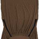 AAGAZA Polyester Computer Chair Cover,Chair Slipcover,Seat Protector,Removable Rotating Chair Seat Cover, Black/972 (Color : Coffee)
