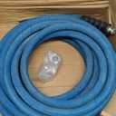 3/4 inch Air Hose 50FT Include 2 Pcs Chicago Connectors, Industrial Compressor Air Hose 100% Rubber, 300 PSI, 50F to 190F Degrees High Strength Polyester Braided Replacement Air Line Kit