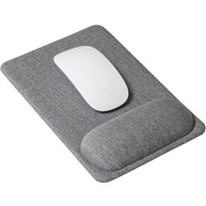 SenseAGE Compact Ergonomic Mouse Pad with Wrist Support, Pain Relief, Non-Slip Base, Optimized Tracking Surface, Lightweight & Portable, Ideal for Office, Home & Travel, 8.9 x 6.1 in (Grey)