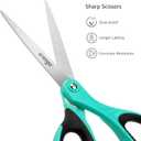 LIVINGO Scissors All Purpose Heavy Duty - 3 Pack 8.5 Blue Sharp Shears for Office Home and School Crafting Sewing Cutting Paper Fabric