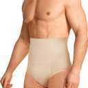 TAILONG Men Shapewear Tummy Control Shorts Slimming Body Shaper Compression Underwear Belly Girdle Briefs Boxer, 2XL