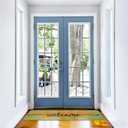 Long Doormat 48x 16 inch Front Door Mat Palm Leaf Doormat Door Mat Welcome Mat for Front Door Porch Entrance Decor
