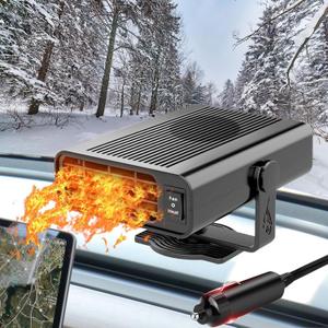 Car Heater,12V Portable Car Heaters for Vehicle 200W Fast Heating and Cooling Fan Plug in Cigarette Lighter Heater 360 Rotatable Defroster for Car Windshield