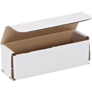 Aviditi White Corrugated Cardboard Mailing Boxes, 6" x 2" x 2", Pack of 50, Crush-Proof, for Shipping, Mailing and Storing