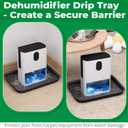 Forestchill Drip Tray for Dehumidifier, 13" x 9" x 2" Hard Plastic Drip Pan with Raised Edge, Leak-Proof Floor Protection for Semiconductor Dehumidifiers, Black