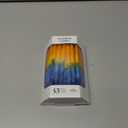 Dripless Hanukkah Candles Deluxe Sunburst Tri Colored Hand Decorated Hanukkah Candles 45 Count for All 8 Nights of Hanukkah 1-Hour Burn Time