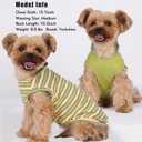 KYEESE 2Pack Dog Shirt, Soft Striped Dogs T Shirts, Lightweight Pet Tank Top, Sleeveless Dog Shirt for Large Dogs, Stretchy Comfortable Pet Vest, Green, 3XL