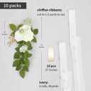 10 Wedding Aisle Decorations for Wedding Ceremony White Wedding Chair Decorations Flowers for Wedding Aisle Decor Church Pew Decorations