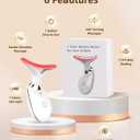 Red Light Therapy for Face and Neck, 7 Color Light Based Face Massager Tool, Portable Skin Care Tool for Firming, Tightening and Lifting, Gifts for Women & Men (White)