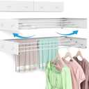 BAKON Wall Mounted Clothes Drying Rack 23.6'',Space Saving for Laundry Room, 23.6''【4 Hooks】