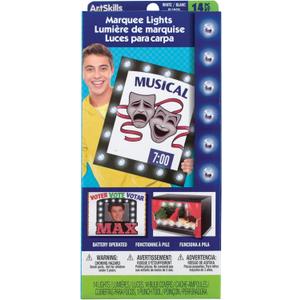 ArtSkills Poster Lights, Marquee Style, Poster Board Decorations, Sign Making & Science Fair Board Supplies, Battery-Operated String Light Kit, 14 Lights