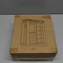 Jewelry Box Organizer for Women: 360 Rotating Vertical Storage Case, Ivory Leather with Pink Velvet, Ring Necklace Bracelet Holder, Gift Decor, 10 x 8.7 x 3.9 in (White)