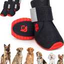 Breathable Anti-Slip Dog Shoes 2.0 - with Elastic Straps for Small, Medium & Large Dogs | x4 Dog Boots for Summer Hot Pavement, Hiking, Rain, Heat & General Paw Protection | Size 40