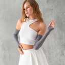 Unisex Arm Warmers Arm Sleeves for Women and Men Made in Turkey (Gray)