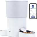 Automatic Cat Feeder for 2 Cats  Dual Food Dispenser with App Control, 5L Capacity (20 Cups), Smart Cat Food Dispenser for Multi Cats, Dual Pet Feeder with Stainless Steel Bowls and WiFi