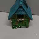 Bird Houses for Outside Cottage Garden Birdhouse Green Resin Birdhouses for Outdoors with Flower and Stone Details for Bluebird Finches Cardinals Bird Nesting Garden, Patio, Yard