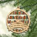 5 x Hyturtle Christmas Just One More Chapter Suncatcher Ornament Tree Decorations, Gifts for Reading Lovers Bookworm Librarian (Bookomc)